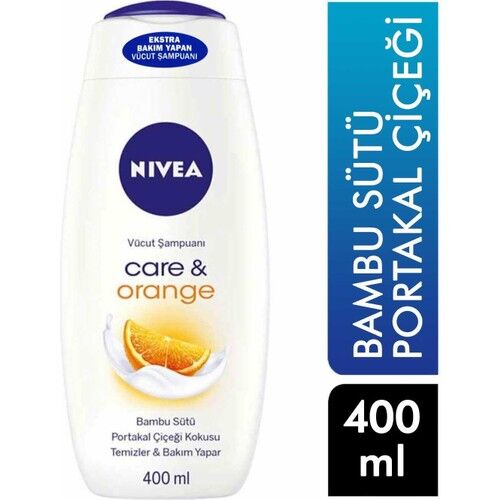 Nivea Care Orange Vücut Şampuanı 400 Ml Bambu Sütü Portakal Çiçeği Kokusu