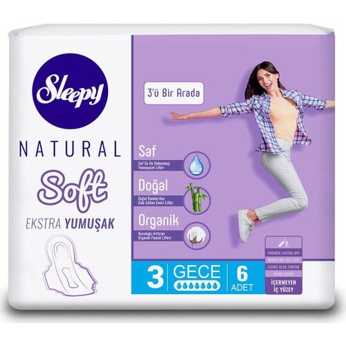 Sleepy Natural Soft Ekstra Yumuşak Gece 6'lı