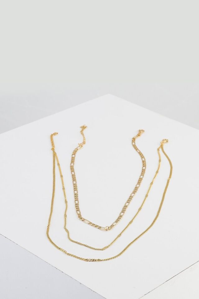 New Obsessions Altın Renk Zincir Seti TM-1145
