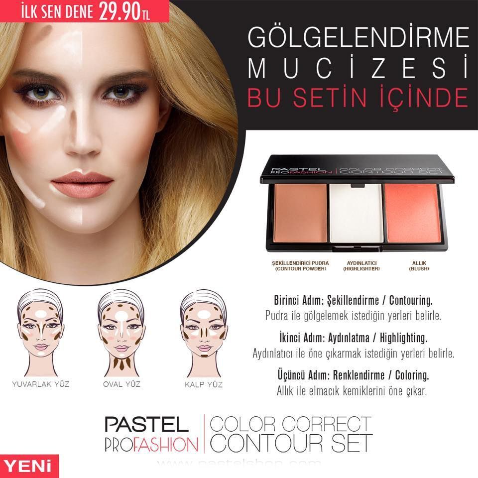 Pastel Kontür Seti - Contour Color Correct No: 01