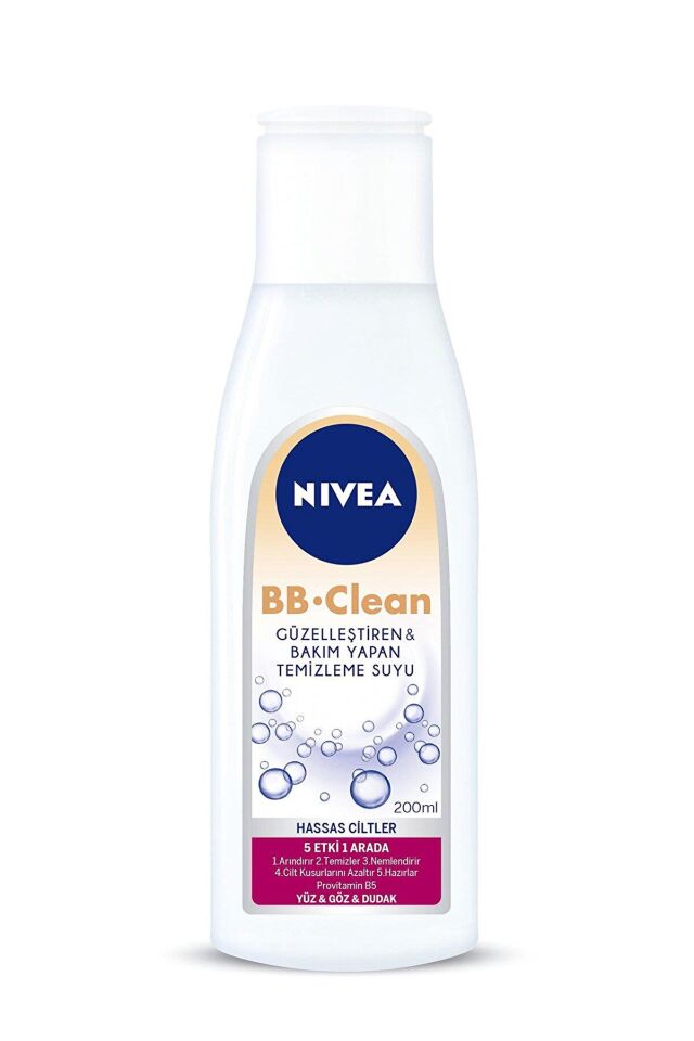 Nivea Bb Clean Hassas Ciltler İçin 5 Etkili Temizleme Suyu 200 ml
