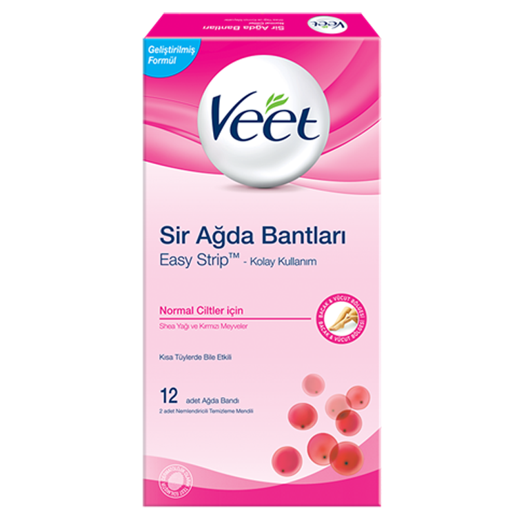 Veet Ağda Bandı 12 li Normal Ciltler için