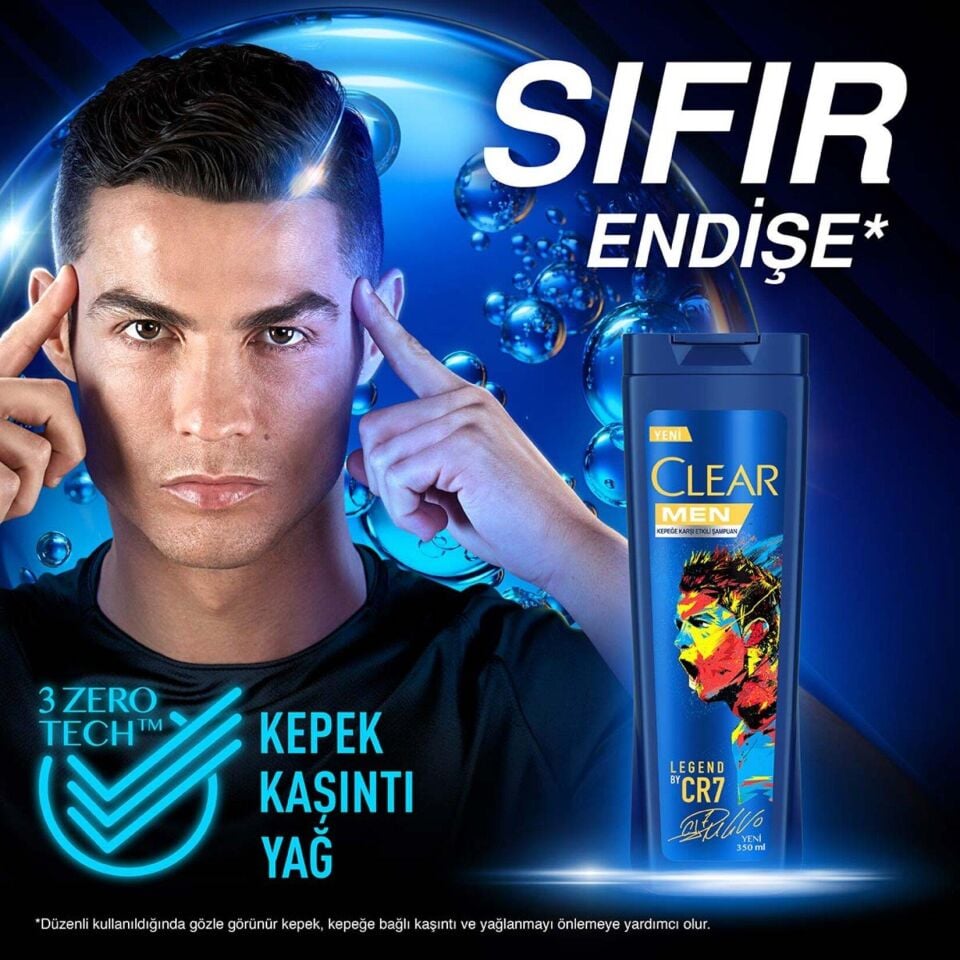 Clear Men Şampuan 350 ml Legend by CR7 Ronaldo
