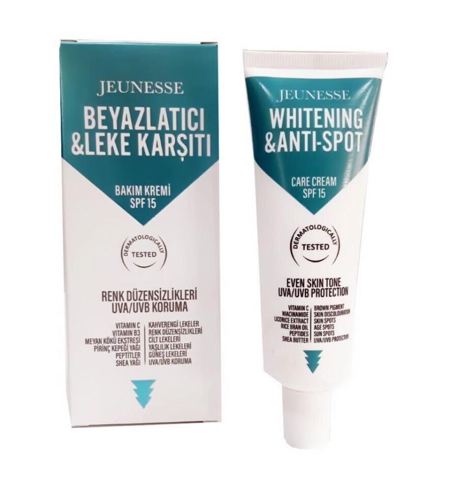 Jeunesse Beyazlatıcı Leke Karşıtı SPF 15 Bakım Aklık Kremi 50 ml