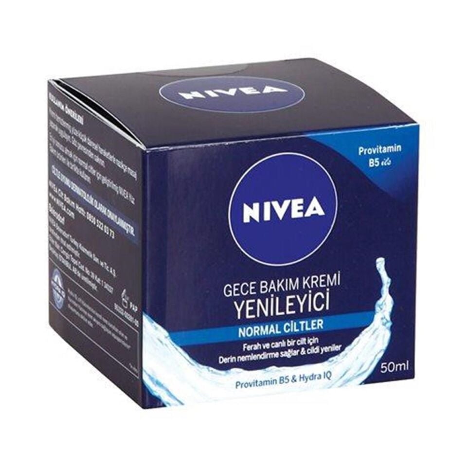 Nivea Normal Ciltler İçin Provitamin B5 İçerikli Yenileyici gece Bakım Kremi 50 ml