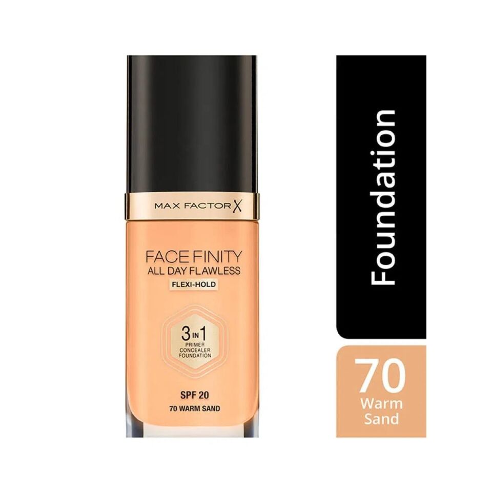 Max Factor Fondöten 70 Warm Sand FaceFinity All Day Flawless 3N 1
