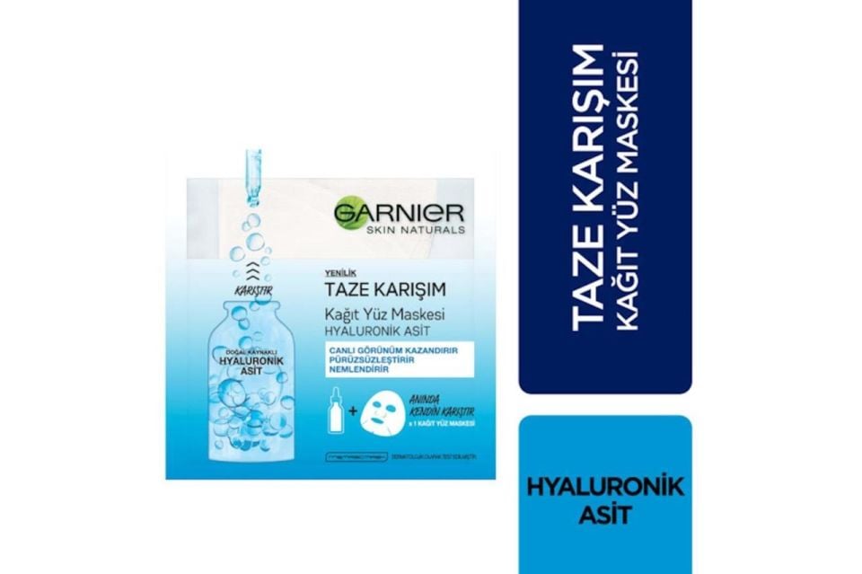 Garnıer Taze Karışım Hyaluronik Asit Kağıt Yüz Maskesi