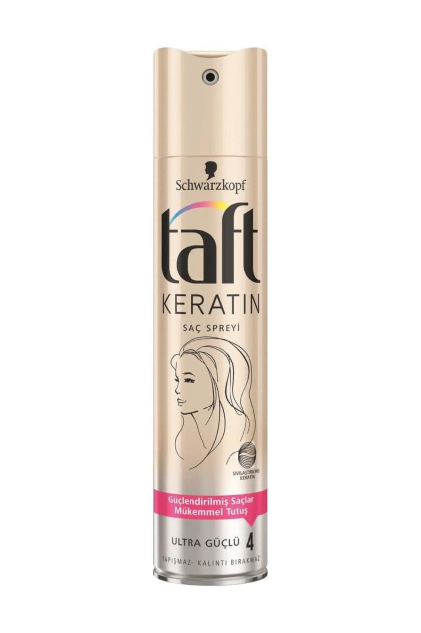 Taft Saç Spreyi Utra Güçlü 250 ML Keratin 04 -  48 Saat
