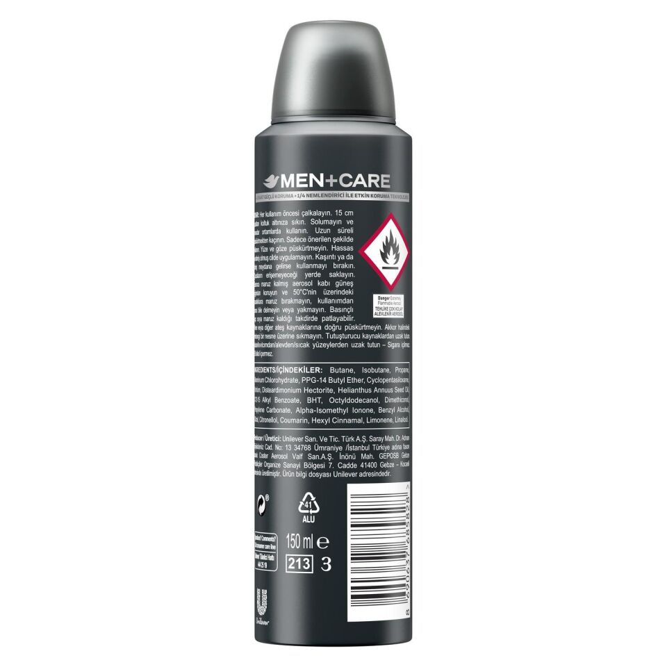 Dove Deodorant Anti-Perspirant Sprey Erkek Clean Comfort 48 Saat Güçlü Koruma 150 ml