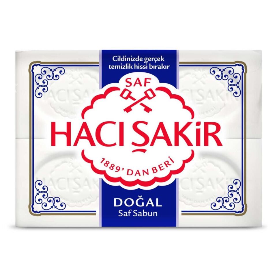 Hacı Şakir Katı Sabun 4 X 150 gr Doğal 600 Gr