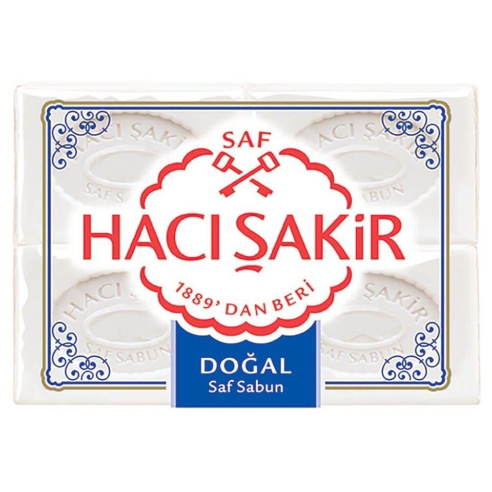 Hacı Şakir Katı Sabun 4 X 150 gr Doğal 600 Gr