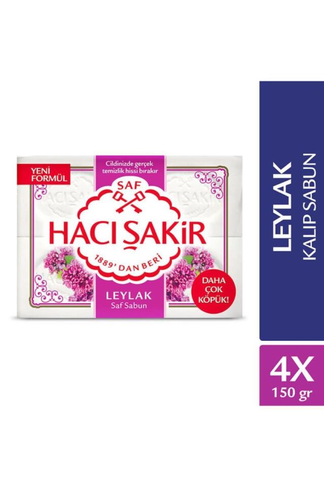 Hacı Şakir Katı Sabun 4 X 150 gr Leylak 600 Gr