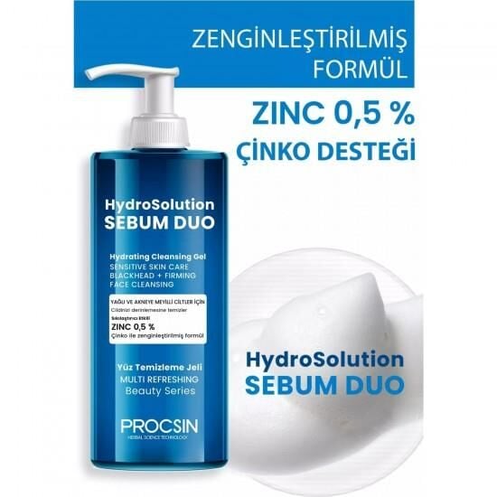 Procsin Sebum Duo Hydrosolution Akne Karşıtı Yağ Dengeleyici Yüz Temizleme Jeli 200 ML