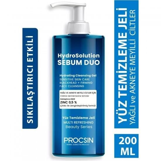 Procsin Sebum Duo Hydrosolution Akne Karşıtı Yağ Dengeleyici Yüz Temizleme Jeli 200 ML