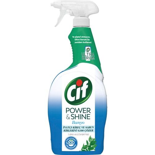 Cif Power-Shine Banyo 750 ML + Ultra Serum Banyo Kireç Çözücü