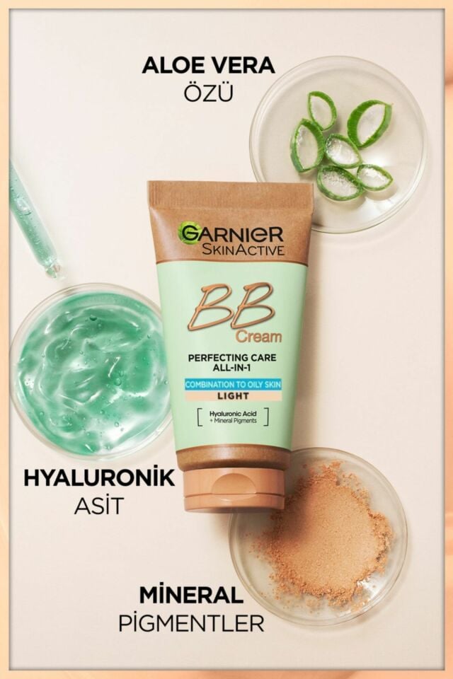 Garnier BB Krem Açık Ton 40 Ml Karma ve Yağlı Ciltler için 5in 1