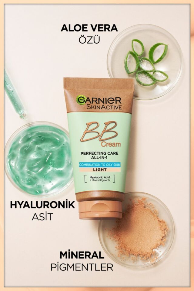 Garnier BB Krem Açık Ton 40 Ml Karma ve Yağlı Ciltler için 5in 1