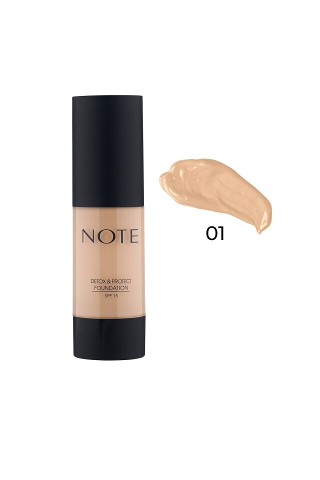 Note Detox Protect Biege 01 Koruyucu Etkili Fondöten