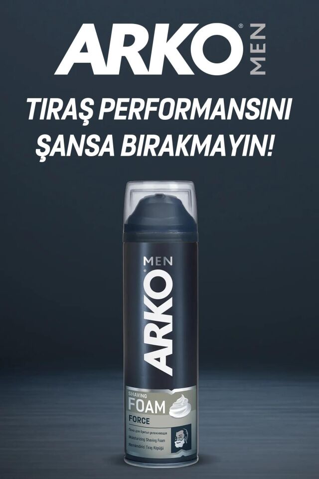 Arko Tıraş Köpüğü Force 200 Ml Nemlendiricili