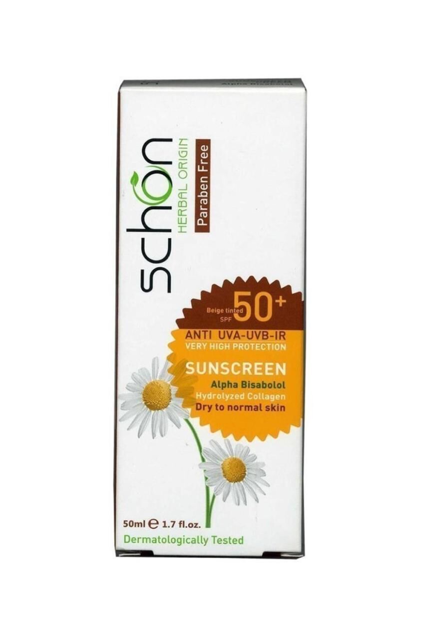 Schön 50Ml Güneş Kremi Koyu Bej Spf50+ Normal ve Karma Ciltler