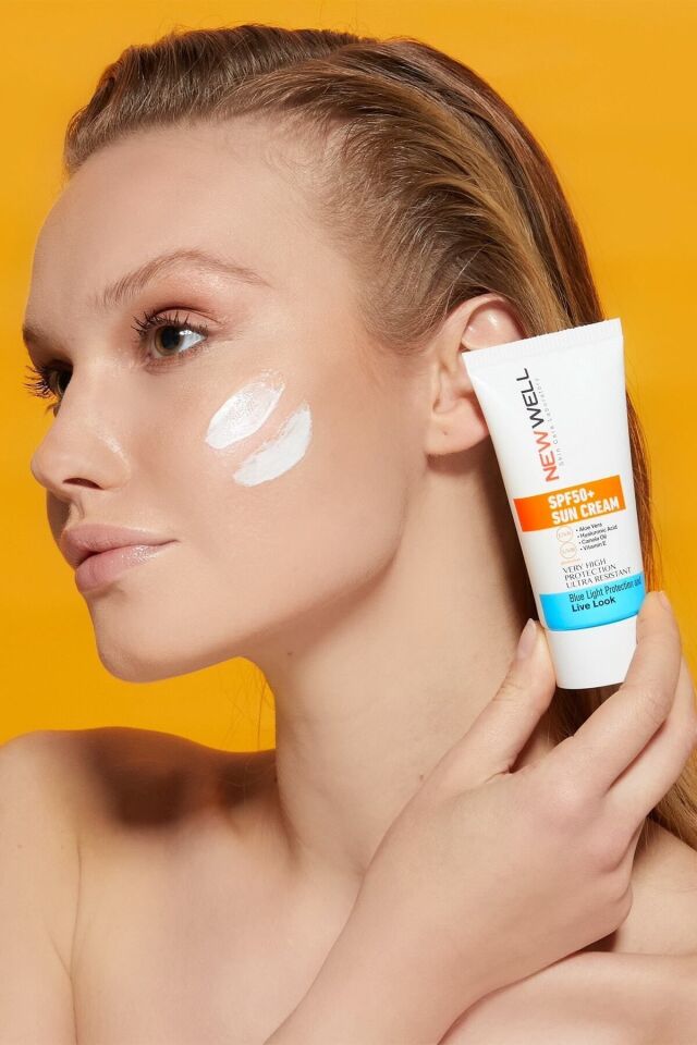 New Well Güneş Kremi Yüksek Koruma Spf 50+ Aloe Vera 50 Ml
