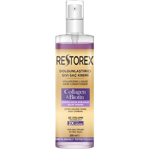 Restorex 200 ml Sıvı Saç Kremi Dolgunlaştırıcı Biotin ve Kollagen