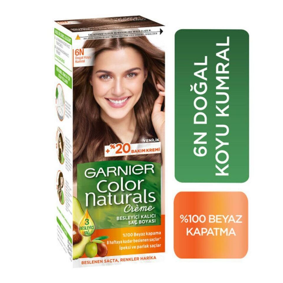 delist Garnier Color Naturals 6N Doğal Koyu Kumral Saç Boyası
