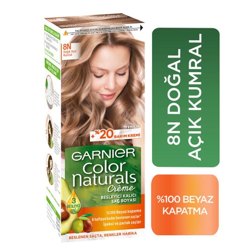 Garnier Color Naturals 8N Doğal Açık Kumral Saç Boyası