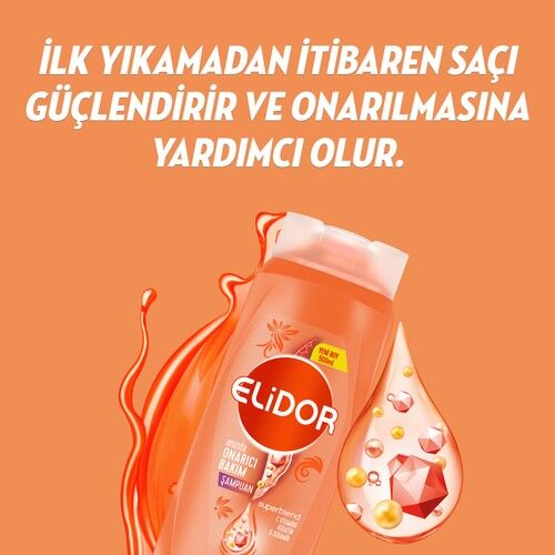 Elidor Superblend Saç Bakım Şampuanı Anında Onarıcı Bakım 500 ml + Serum Bakım Kremi 200 ml