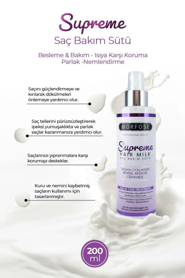 Morfose Supreme Saç Bakım Sütü 200 Ml