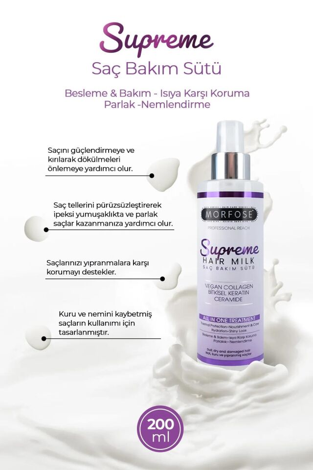 Morfose Supreme Saç Bakım Sütü 200 Ml