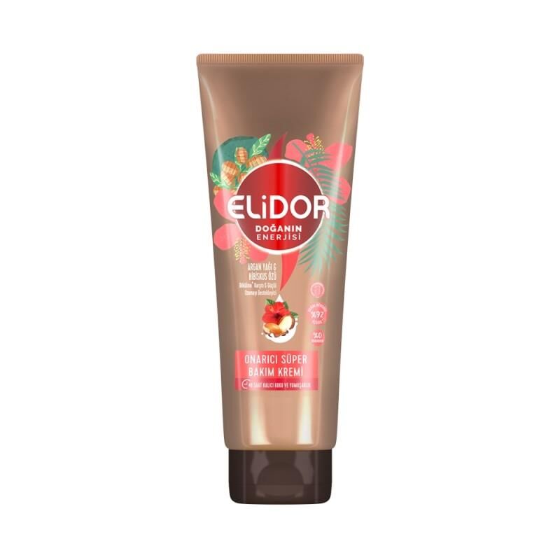 Elidor Saç Kremi  Doğanın Enerjisi Onarıcı Süper Saç Bakım Kremi Argan Yağı Ve Hibiskus Özü 170 Ml 8