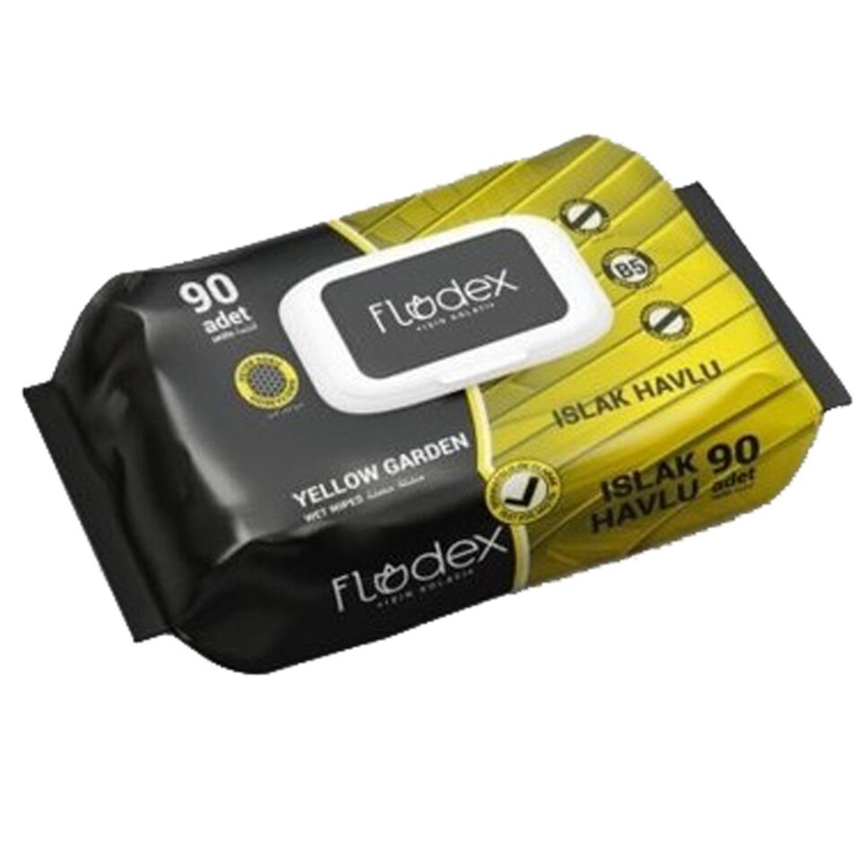 Flodex 90 lı Kapaklı Islak Havlu Yellow Garden