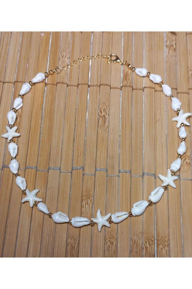 BNGaksesuar Deniz Kabuğu Deniz Kabuklu Doğaltaş Kolye