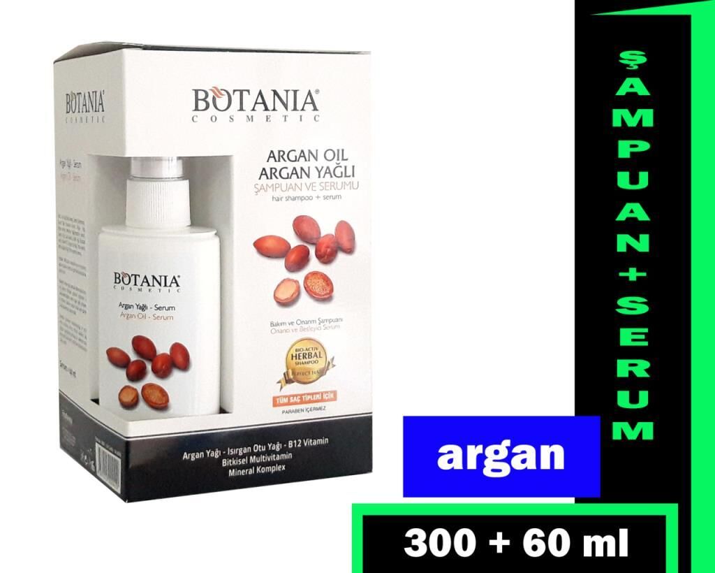 Botania Argan Yağlı Şampuanı 300ml + Serum 60ml