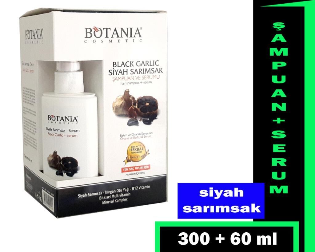 Botania Siyah Sarımsak Şampuanı 300ml + Serum 60ml