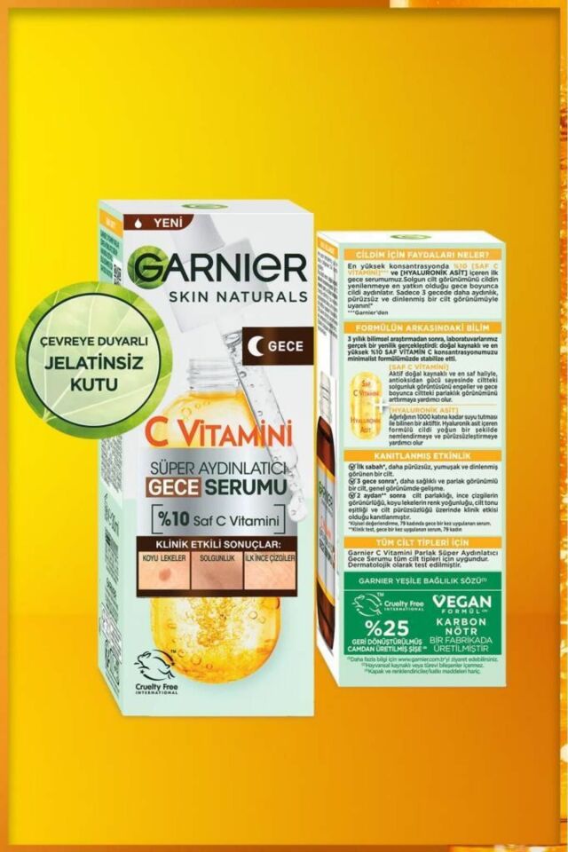 Garnier C Vitamini Parlak Süper Aydınlatıcı Gece Serum 30 Ml