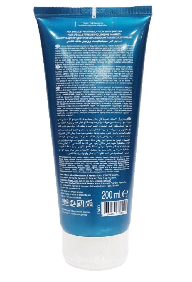 Huncalife Hair Specialist Premier Volume 200 ml Hacim Veren Şampuan