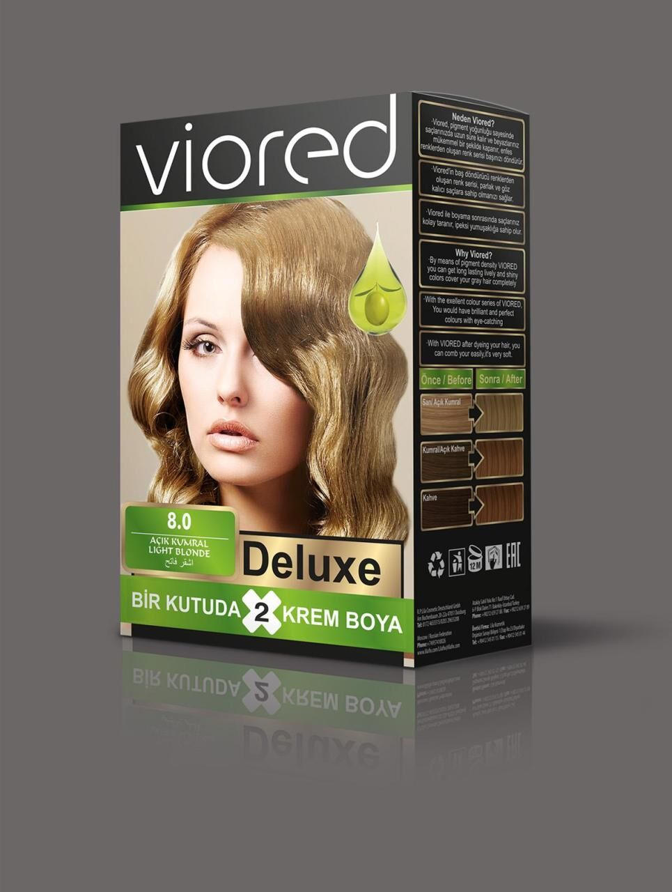 Sea Color Viored Deluxe Set Saç Boyası 8.0 Açık Kumral 2 Boyama