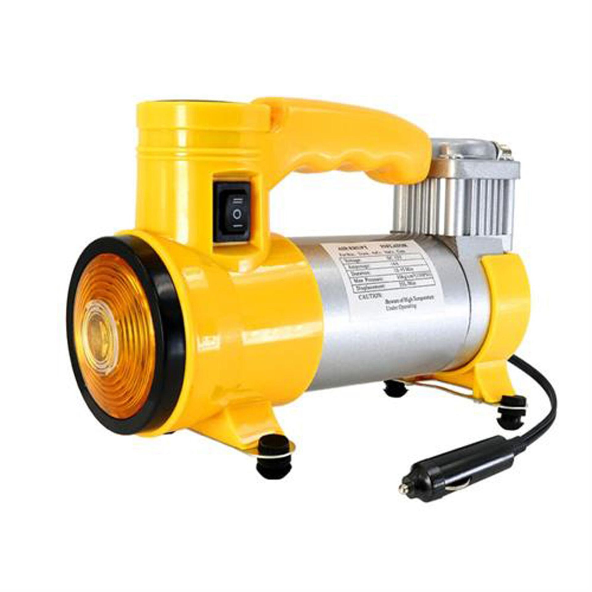 Flying 12V Çakmaklı Hava Kompresörü Metal Gövde Şişirme ve Aydınlatma