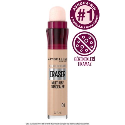 Maybelline New York Instant Anti Age Eraser Kapatıcı - 01 Light Concealer 6.8 Ml