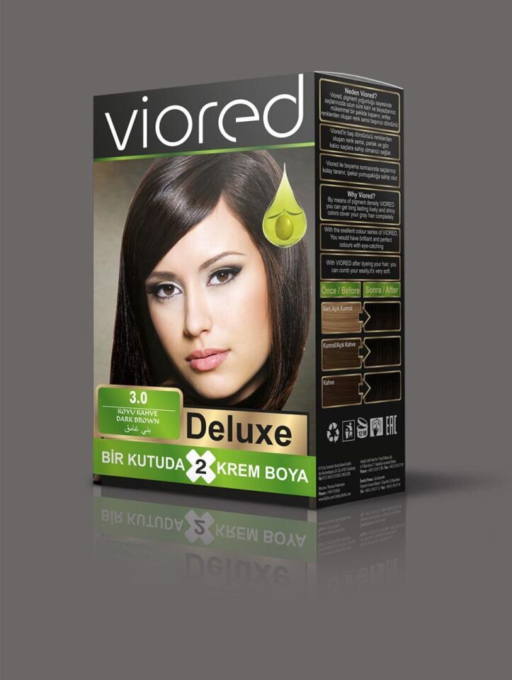Sea Color Viored Deluxe Set Saç Boyası 3.0 Koyu Kahveı 2 Boyama