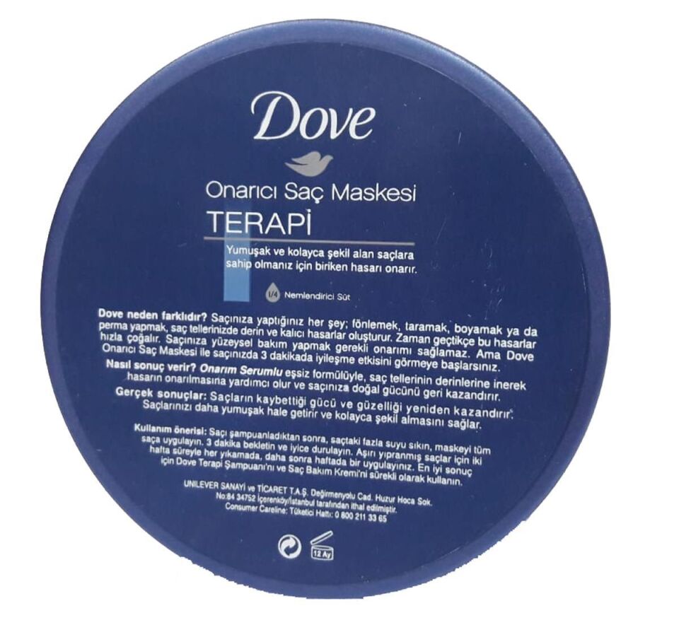 Dove Saç Maskesi Onarıcı Terapi 270 Ml Yoğun Onarıcı