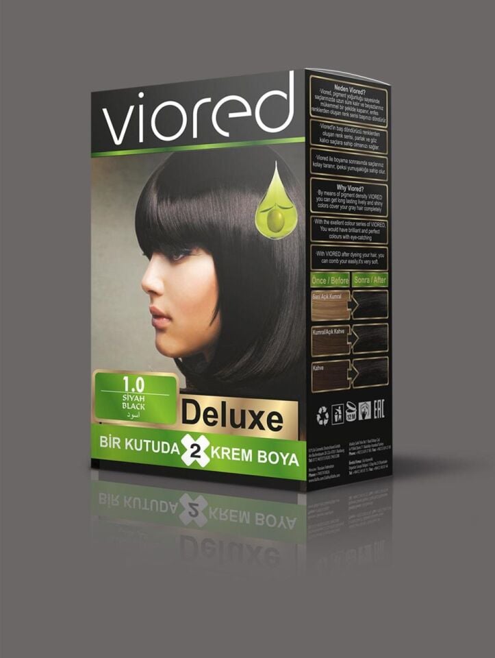 Sea Color Viored Deluxe Set Saç Boyası 1.0 Siyah 2 Boyama