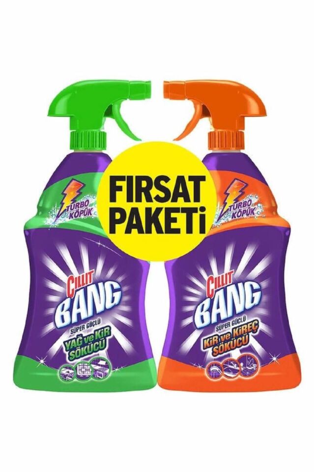Cillit Bang Yağ ve Kir Çözücü 750 Ml + Kir ve Kireç Çözücü 750 Ml 2li Set