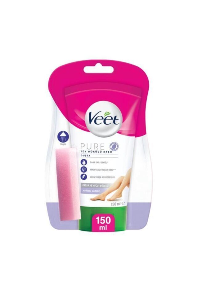 Veet Pure Normal Ciltler için Tüy Dökücü Duşta Krem 150 Ml