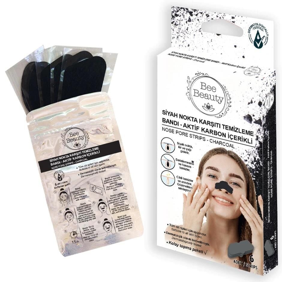 Aktif Karbon Siyah Nokta Bandı 6 lı