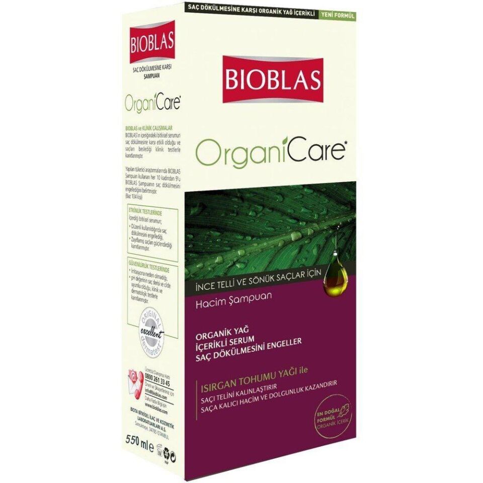 Bioblas Organicare Şampuan 550 Ml İnce Telli Saçlar Hacim
