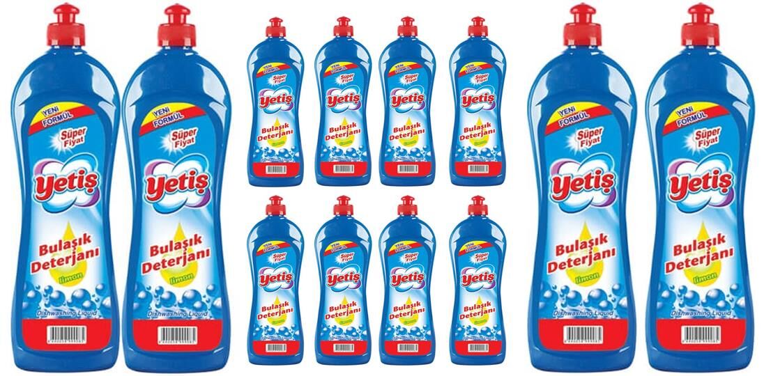Yetiş Sıvı Bulaşık Deterjanı 12 Adet X 660 Gr Limon Koli