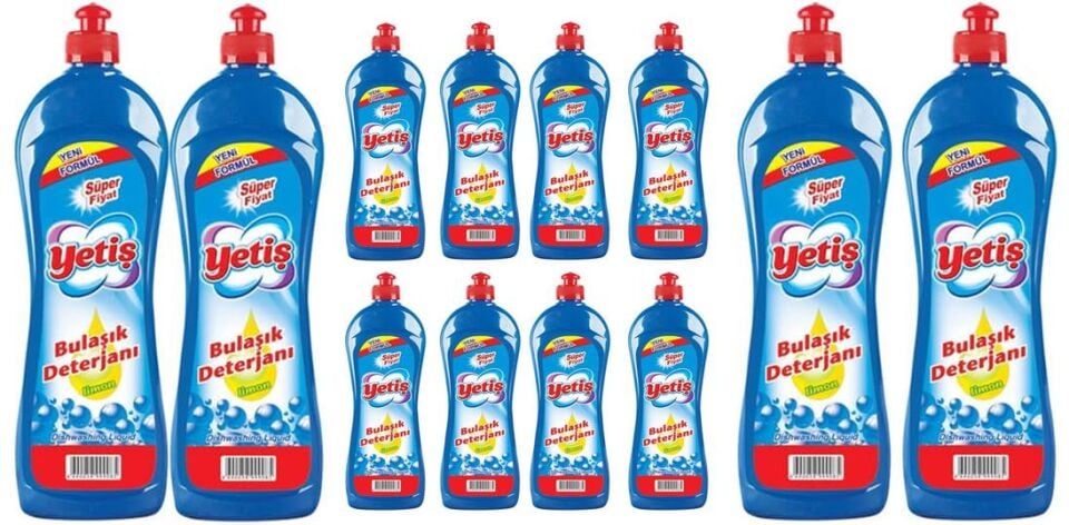 Yetiş Sıvı Bulaşık Deterjanı 12 Adet X 660 Gr Limon Koli